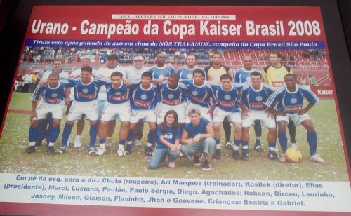 Quadro comemorativo do título da Copa Kaiser Brasil, o título nacional do Urano